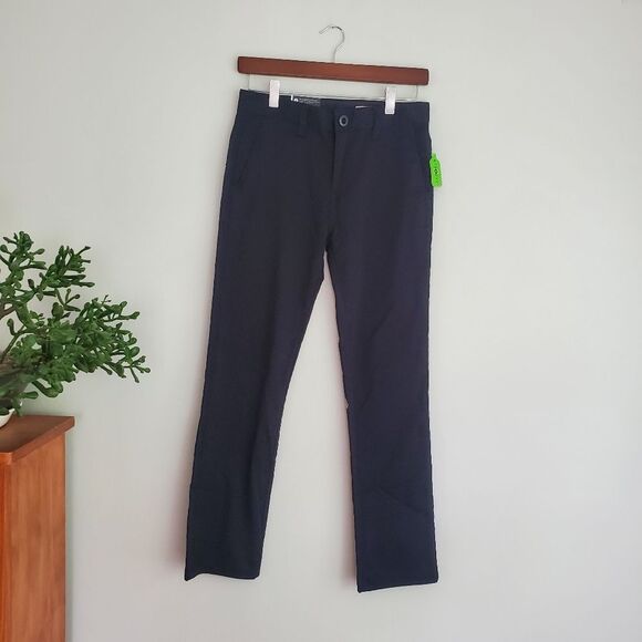 Volcom brand chinos frickin modern straight black youth size 27 - Picture 2 of 12